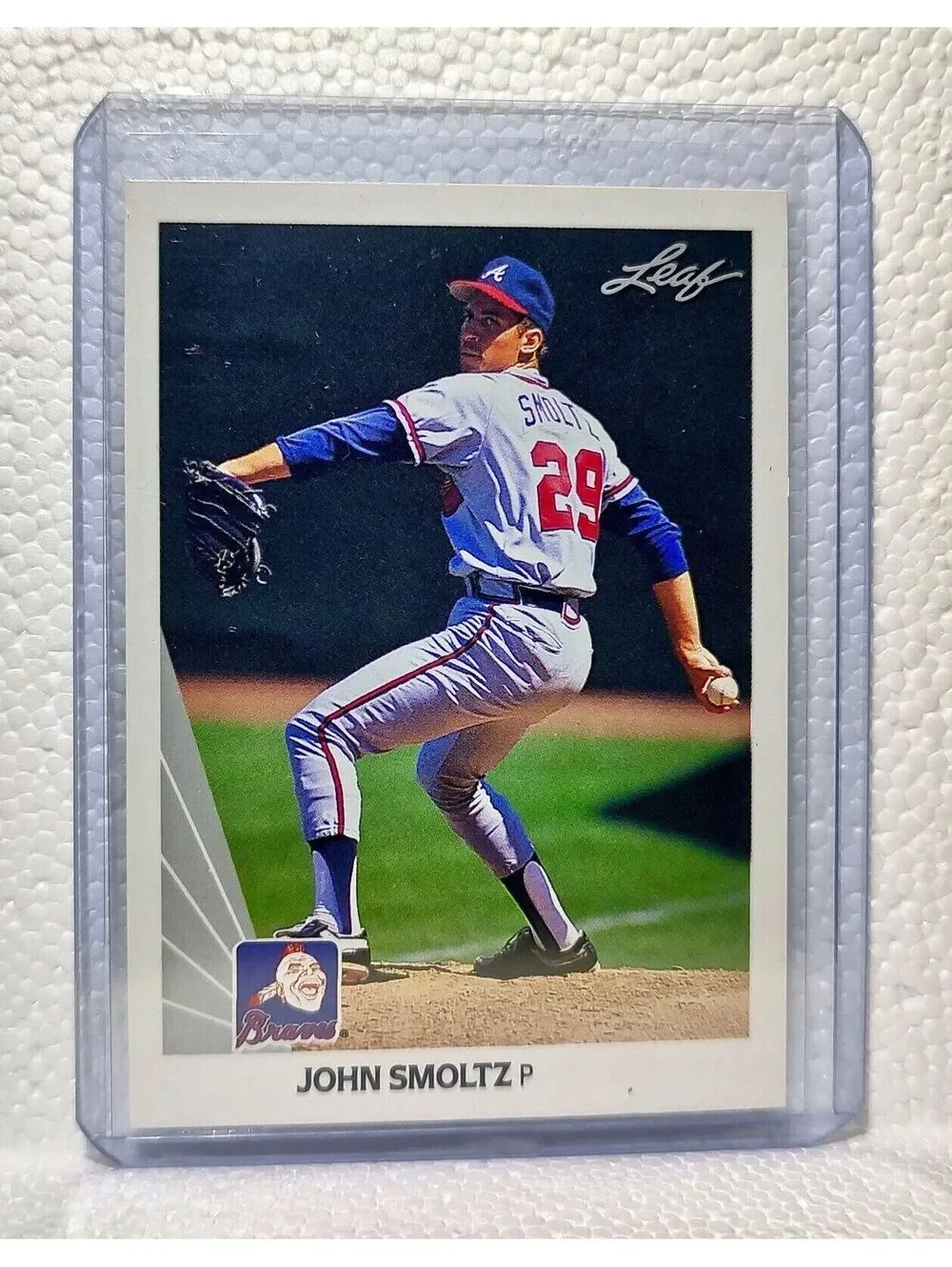John Smoltz 1990 Leaf MLB #59 Baseball Card Atlanta Braves